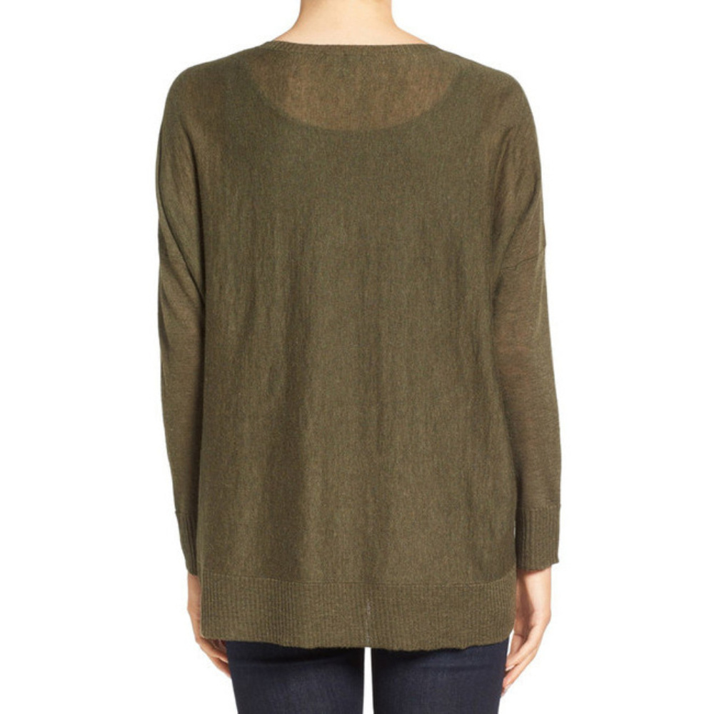 Eileen Fisher alpaca tencel hi-low boxy sweater - Picture 3 of 6